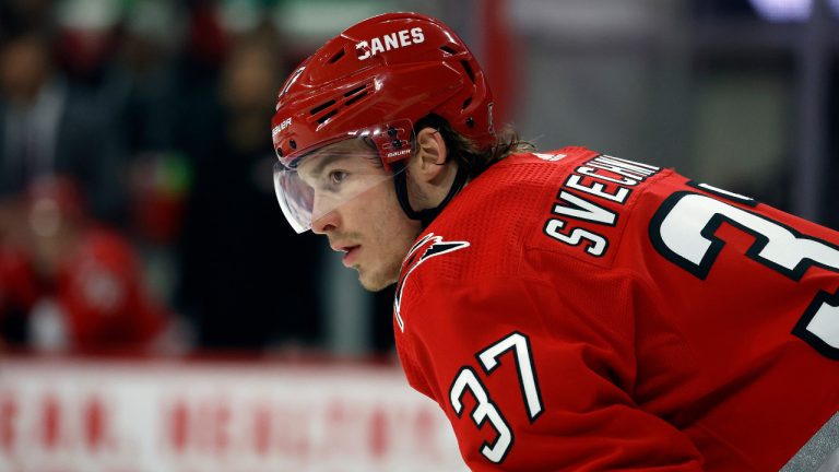 Carolina Hurricanes' Andrei Svechnikov. (AP) 