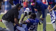 Bills cornerback Tre&#8217;Davious White carted off with Achilles tendon injury