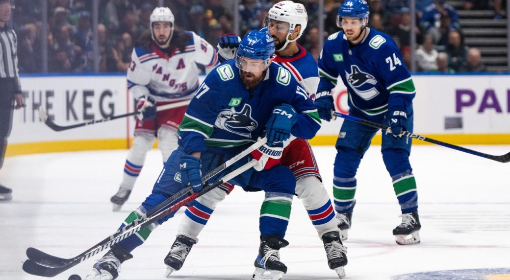 Canucks’ three-game win streak ends with OT loss to Rangers