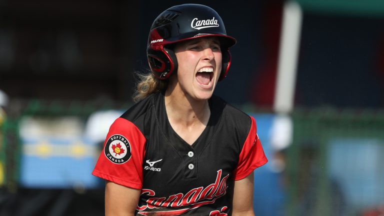 Team Canada softball veteran Larissa Franklin. (Photo courtesy Softball Canada/World Baseball Softball Confederation)