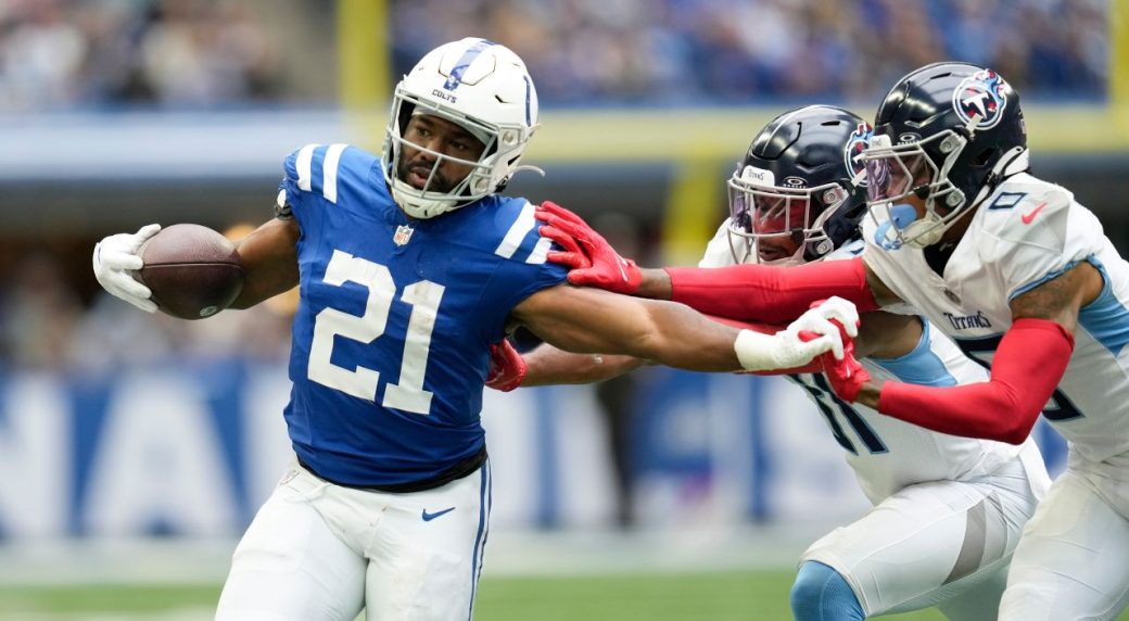 NFL notebook: Colts running back Taylor won't play against Patriots