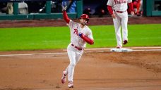 Phillies set MLB playoff record with 15 home runs in four-game span