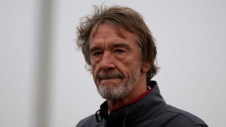 Jim Ratcliffe, the founder of the INEOS Chemicals company, waits for the start of Marathon runner Eliud Kipchoge from Kenya at the INEOS 1:59 Challenge attempt to run a sub two-hour marathon in Vienna. (Ronald Zak/AP)