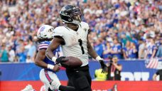 Etienne runs for two TDs, Jaguars beat Bills for back-to-back London wins