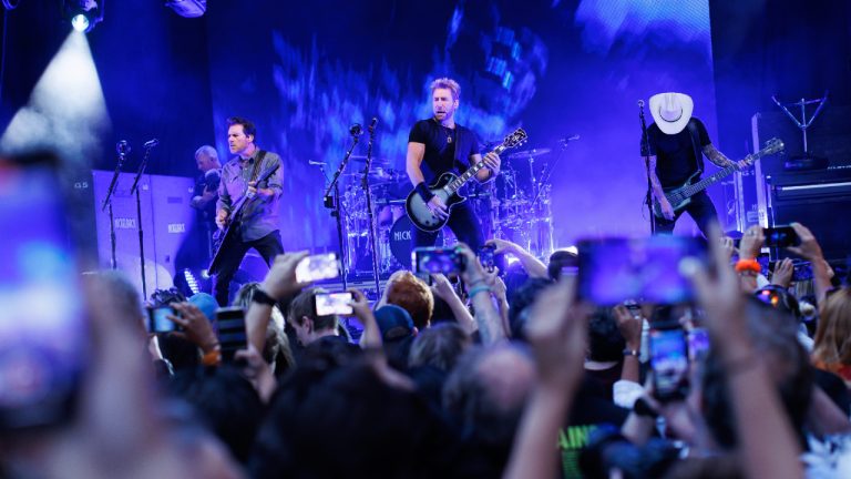 Nickelback performs during the Toronto International Film Festival on Friday, Sept. 8, 2023. (Cole Burston/CP)