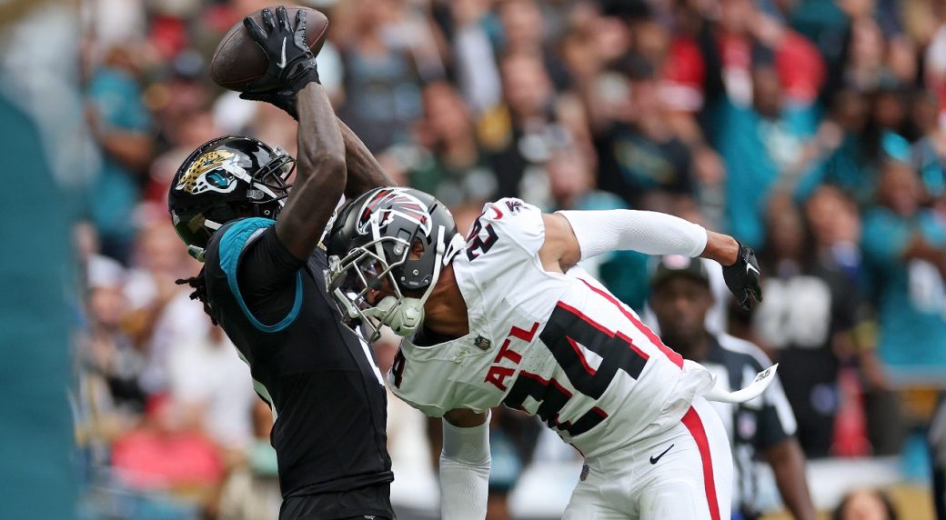 Lawrence, Ridley and defense help Jaguars beat Falcons 23-7 in London