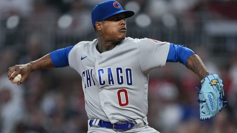 Chicago Cubs starting pitcher Marcus Stroman delivers in the first inning of a baseball game against the Atlanta Braves, Thursday, Sept. 28, 2023, in Atlanta. (John Bazemore/AP)