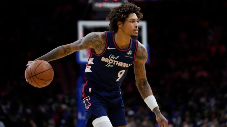 Philadelphia 76ers' Kelly Oubre Jr. plays during an NBA basketball game, Saturday, Nov. 4, 2023, in Philadelphia. (Matt Slocum/AP) 