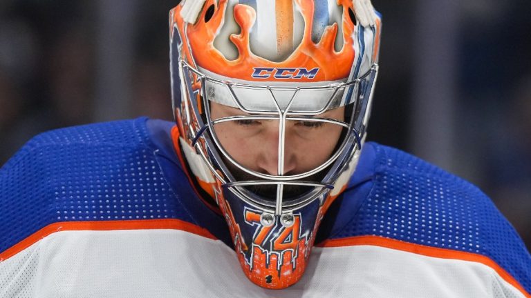 Edmonton Oilers goalie Stuart Skinner. (Darryl Dyck/CP)