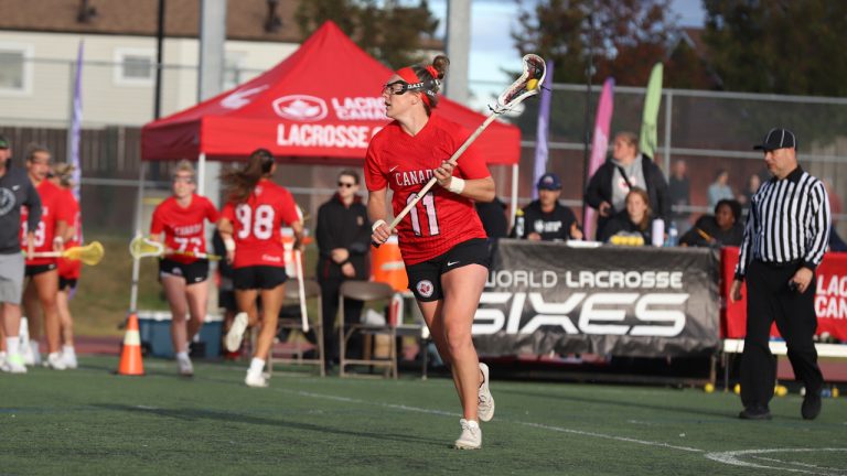 Team Canada lacrosse sixes player, Erica Evans. (Photo by Kealan Pilon)