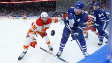 Flames rally from three-goal deficit, grab point in shootout loss to Maple Leafs