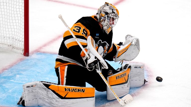 Pittsburgh Penguins goaltender Alex Nedeljkovic. (Gene J. Puskar/AP)