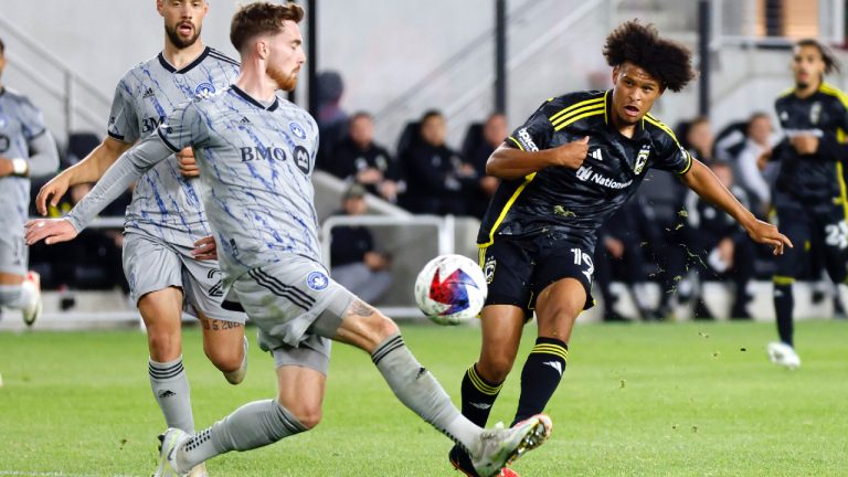 Columbus Crew forward Jacen Russell-Rowe has replaced the injured Theo Bair in camp with Canada. (CP/AP-Paul Vernon)