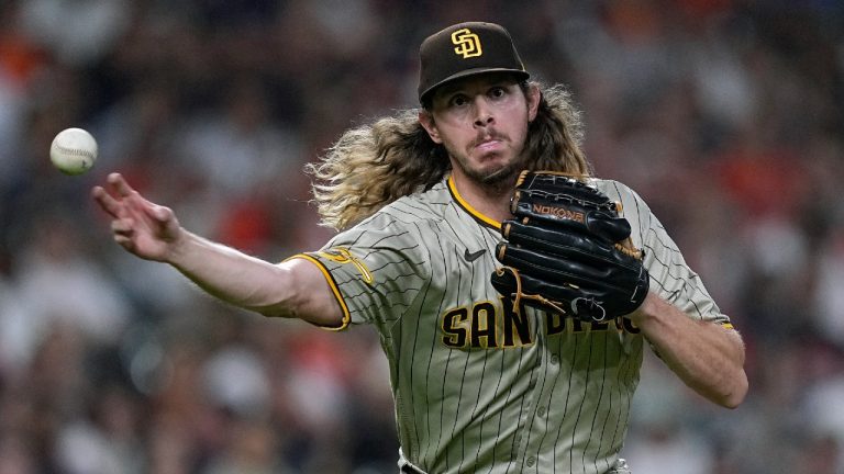 San Diego Padres relief pitcher Scott Barlow. (Kevin M. Cox/AP)