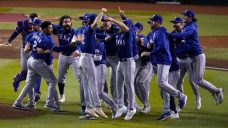 Security prevents Rangers from celebrating World Series win in Chase Field pool