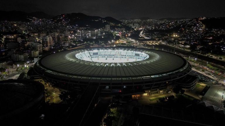 View of the Maracana stadium a day ahead of the Copa Libertadores championship match between Argentina's Boca Juniors and Brazil's Fluminense, in Rio de Janeiro, Brazil, Friday, Nov. 3, 2023. (Bruna Prado/AP)