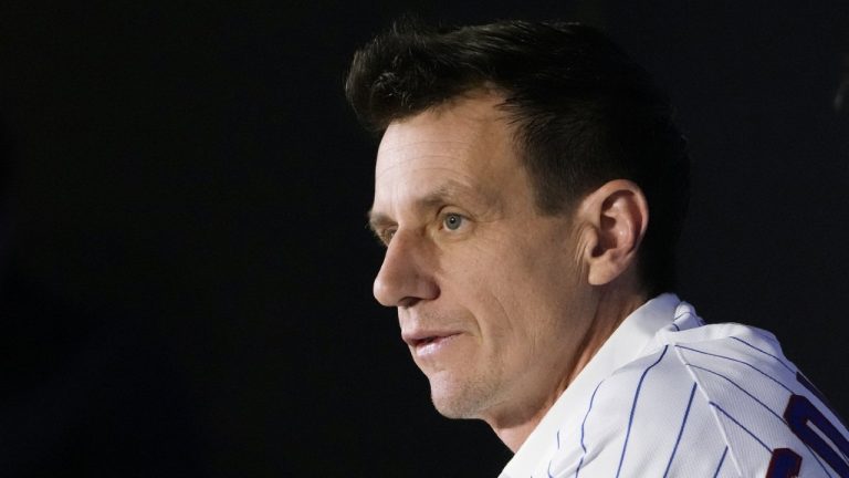 Chicago Cubs new baseball team manager Craig Counsell listens to a question during a press conference in Chicago, Monday, Nov. 13, 2023. (Nam Y. Huh/AP)