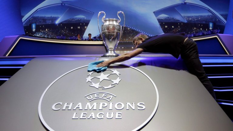 The Champions League logo. (AP)