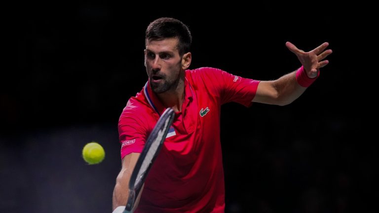 Novak Djokovic will defend his French Open title in Paris still without a trophy this season after losing in the Geneva Open semifinals on Friday. (AP/Manu Fernandez)