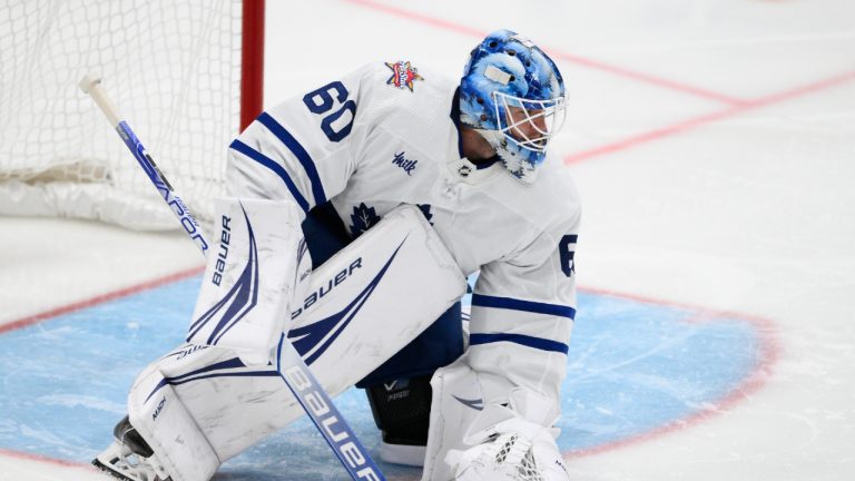 Toronto Maple Leafs goaltender Joseph Woll (60). (Nick Wass/AP)