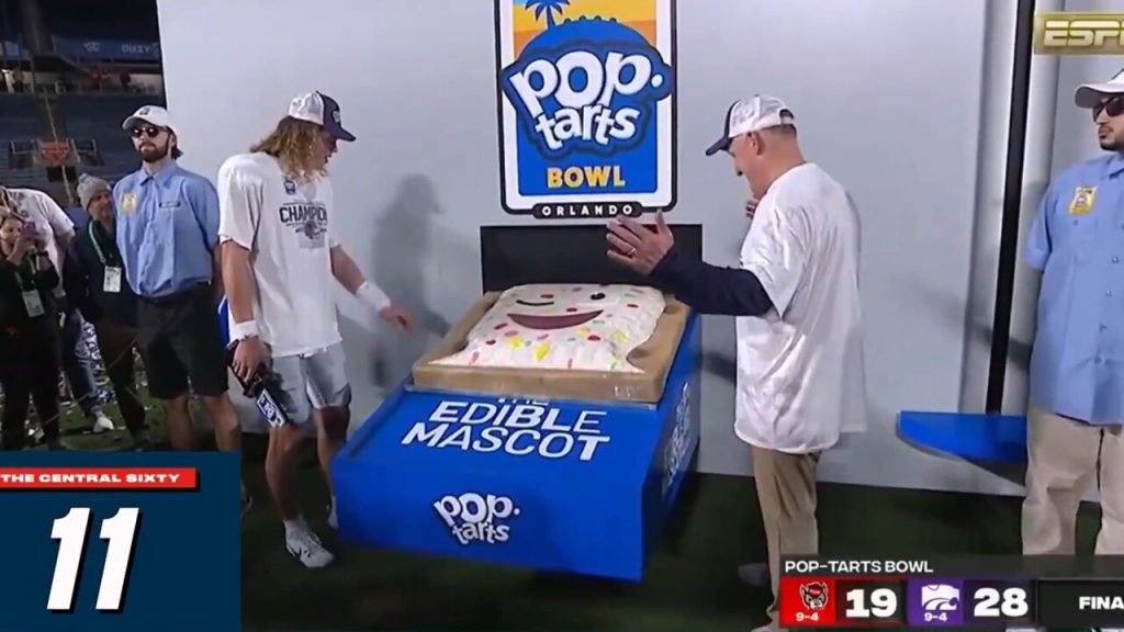 Edible Pop Tart Mascot Takes Centre Stage As Wacky CFB Traditions Carry   6344010822112 1024x576 