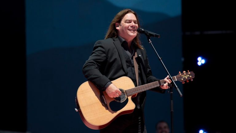 Alan Doyle, best known as the lead singer of Great Big Sea, performs during the Canada Day noon show on Parliament Hill in Ottawa on Monday, July 1, 2019. (CP)