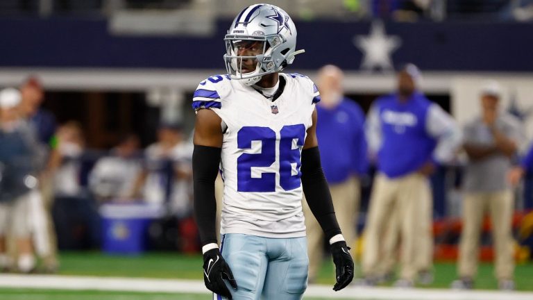 Dallas Cowboys cornerback DaRon Bland stands on the field between plays during the second half of an NFL football game against the Seattle Seahawks in Arlington, Texas, Thursday, Nov. 30, 2023. (Roger Steinman/AP Photo)