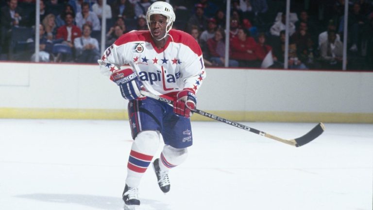 Reggie Savage on the ice for the NHL's Washington Capitals during a game. (THE CANADIAN PRESS)