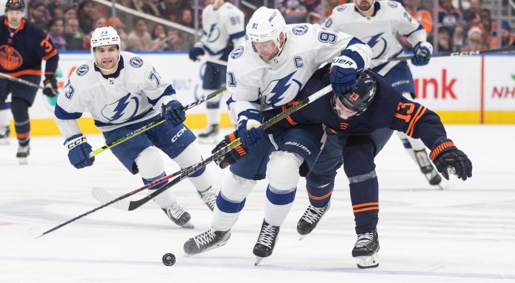 Stamkos scores career-high four goals as Lightning snap Oilers' win streak