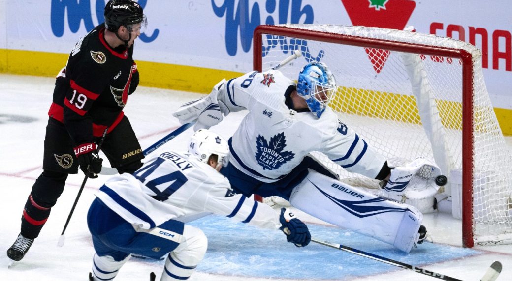 Maple Leafs’ Joseph Woll Exits Game Vs. Senators With Apparent Leg ...