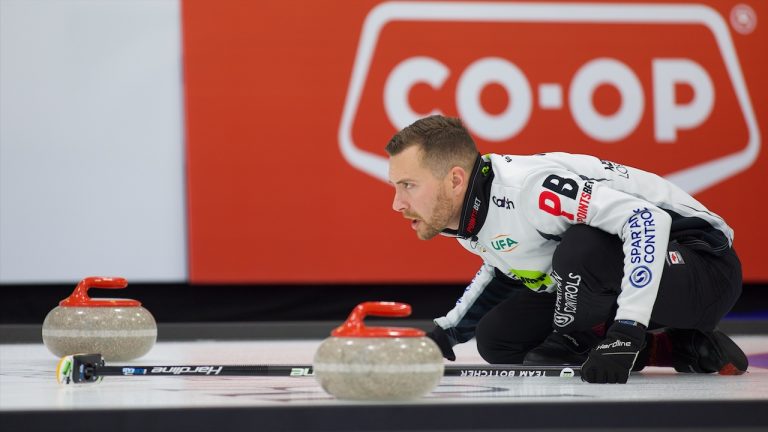 Brendan Bottcher in action at the WFG Masters on Tuesday, Dec. 12, in Saskatoon. (Anil Mungal/GSOC)