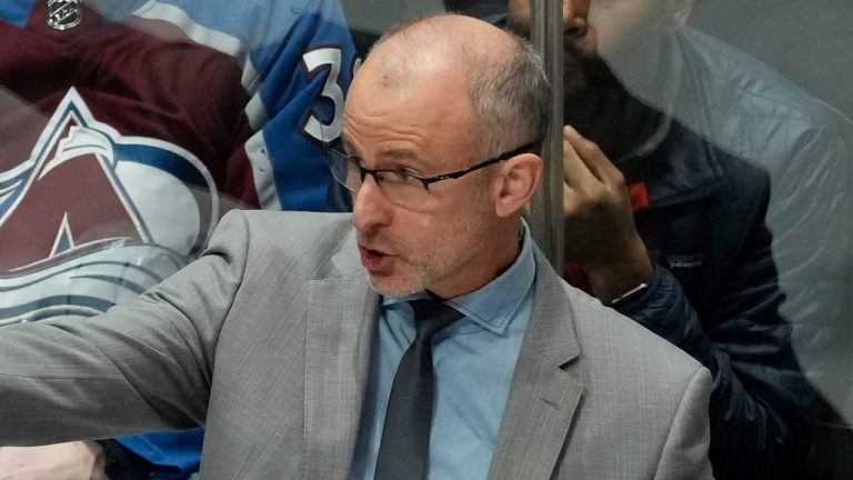 Buffalo Sabres head coach Don Granato directs his team against the Colorado Avalanche in the third period of an NHL hockey game Thursday, Dec. 15, 2022, in Denver. (David Zalubowski/AP Photo)