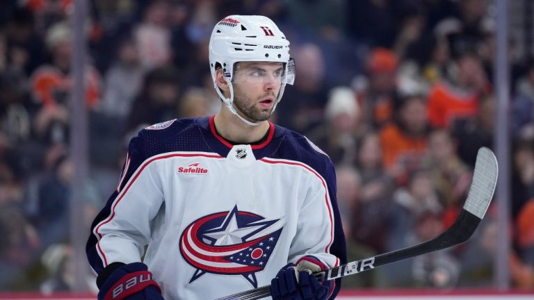 Blue Jackets' Adam Fantilli practises for first time since suffering skate  cut - Sportsnet.ca