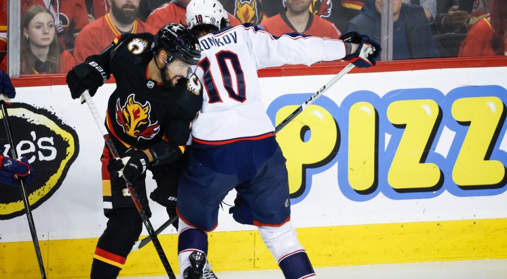 Blue Jackets hand slumping Flames fourth straight loss