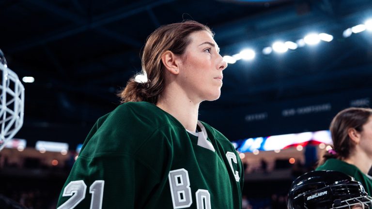 Boston captain, Hilary Knight, is one of 24 players selected for a three-on-three showcase game as part of NHL All-Star Weekend. (Photo by Michael Riley/PWHL)