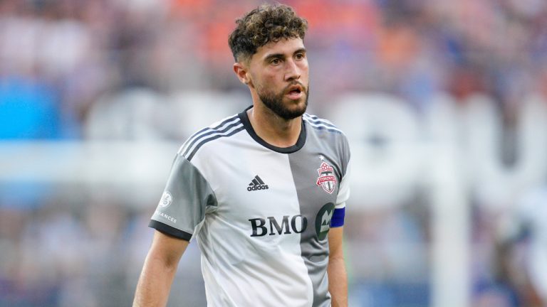 Toronto FC's home-opening 1-0 win Saturday over Charlotte FC was filled with milestones for captain Jonathan Osorio. (Jeff Dean/AP)