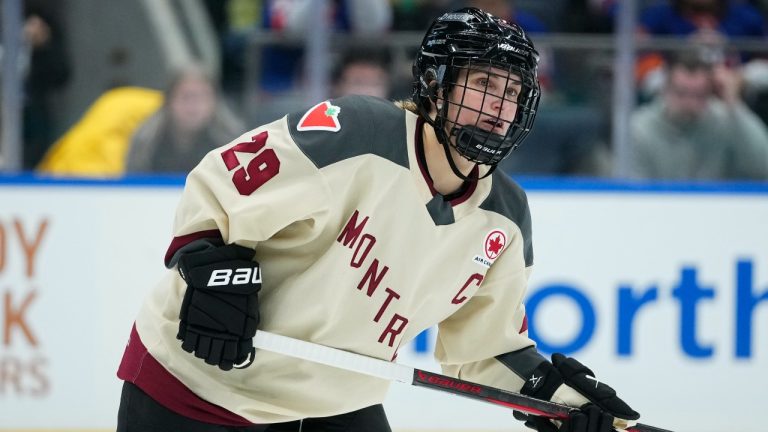 Natalie Spooner, Marie-Philip Poulin and Alex Carpenter are the three 2024 PWHL Forward of the Year finalists. (AP/Frank Franklin II)