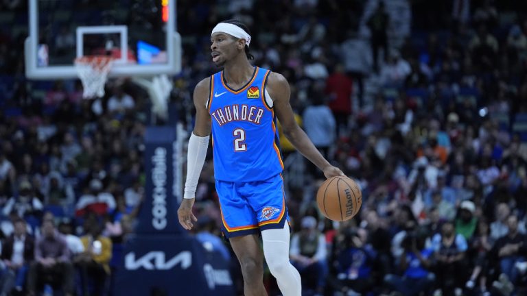 Hamilton's Shai Gilgeous-Alexander has been instrumental in lifting Oklahoma City to the top of the NBA's Western Conference. (Gerald Herbert/AP)