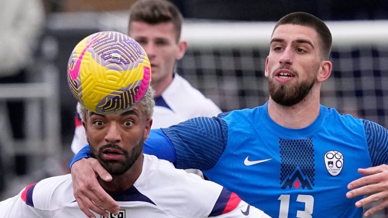 Eleven Americans made their first national team appearances against Slovenia on Saturday. (AP/Eric Gay)