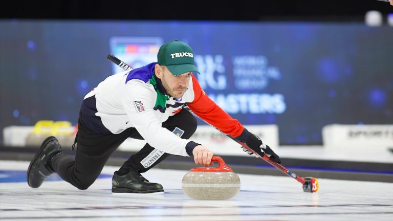 Joel Retornaz in action during the WFG Masters men's final on Sunday, Dec. 17, 2023, in Saskatoon. (Anil Mungal/GSOC)