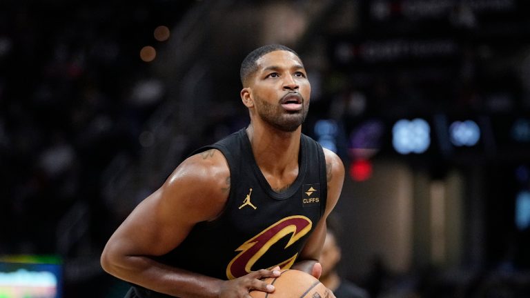 Cleveland Cavaliers centre Tristan Thompson during an NBA basketball game against the Orlando Magic, Wednesday, Dec. 6, 2023, in Cleveland. (Sue Ogrocki/AP)