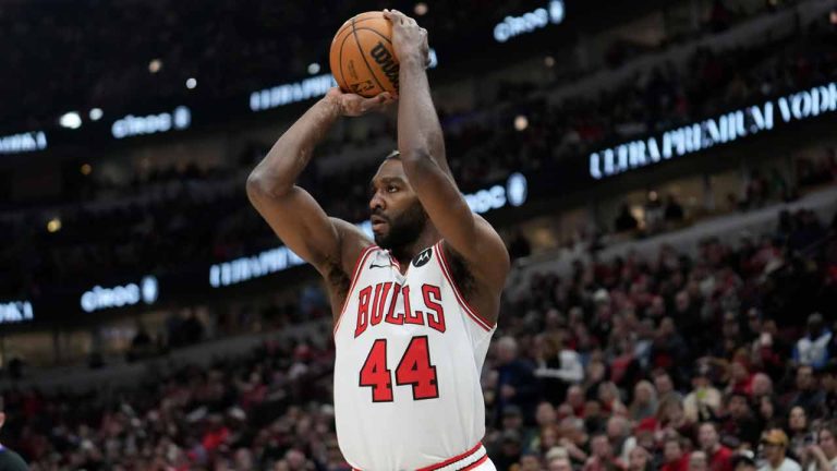 Chicago Bulls' Patrick Williams shoots during an NBA basketball game against the Memphis Grizzlies Saturday, Jan. 20, 2024, in Chicago. (Charles Rex Arbogast/AP)