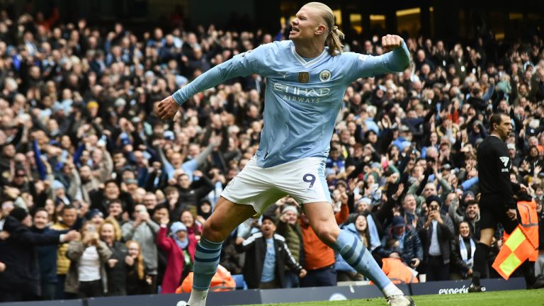 Manchester City continued its pursuit of back-to-back UCL titles by advancing to the quarterfinals with a 3-1 win over Copenhagen. (Rui Viera/AP) 