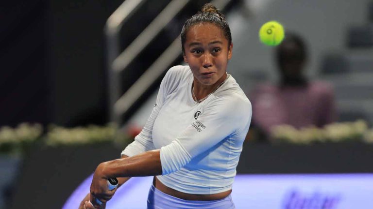 Leylah Fernandez advanced to the third round at the Madrid Open Félix Auger-Aliassime won his opening-round match. (Hussein Sayed/AP)