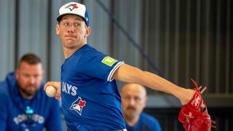 Toronto Blue Jays pitcher Chris Bassitt throws during Spring Training action in Dunedin, Fla. on Friday, February 23, 2024. (Frank Gunn/CP)