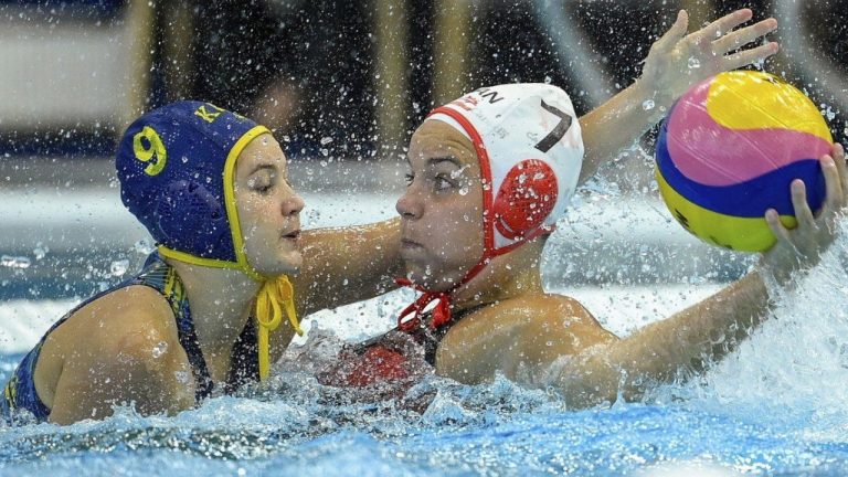 The Canadian women’s water polo team lost to Italy at the World Aquatics Championship on Thursday. (CP/AP-Zsolt Czegledi/MTI via AP)