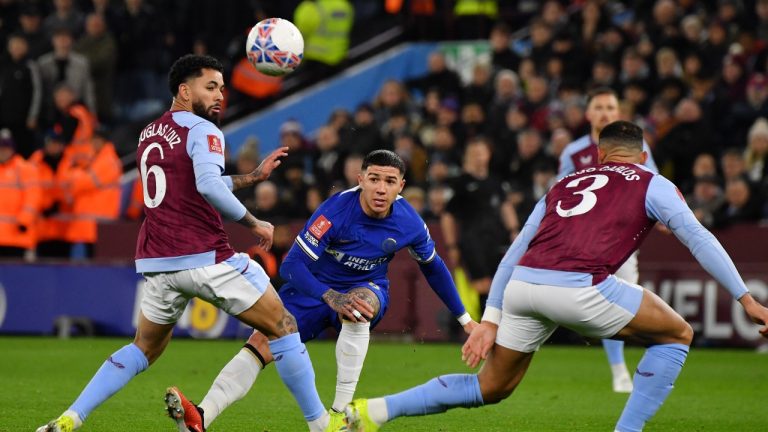 A 3-1 win at Aston Villa in an FA Cup fourth-round replay on Wednesday extended Chelsea's strong run of results in the domestic cup competitions this season. (AP/Rui Vieira)