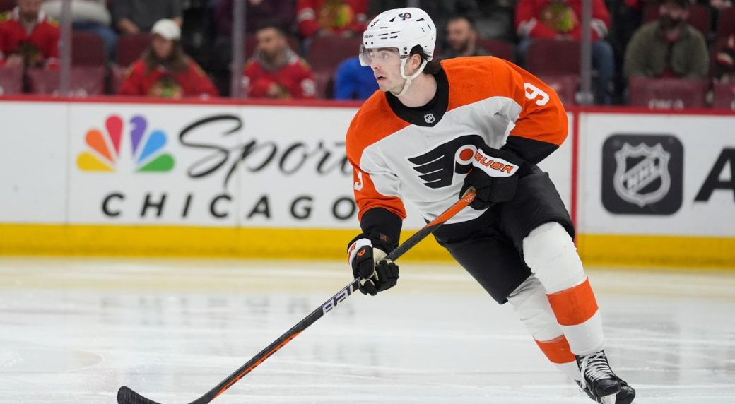 Flyers’ Drysdale exits game vs. Penguins with upper-body injury