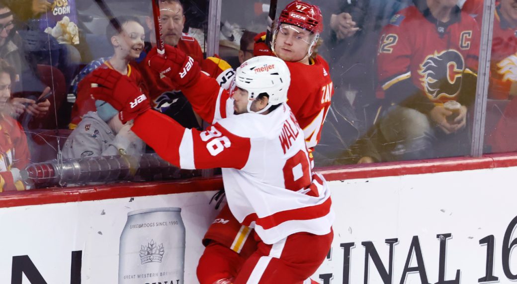 Reimer Shuts The Door To Lead Red Wings To One Sided Win Over Flames 3246