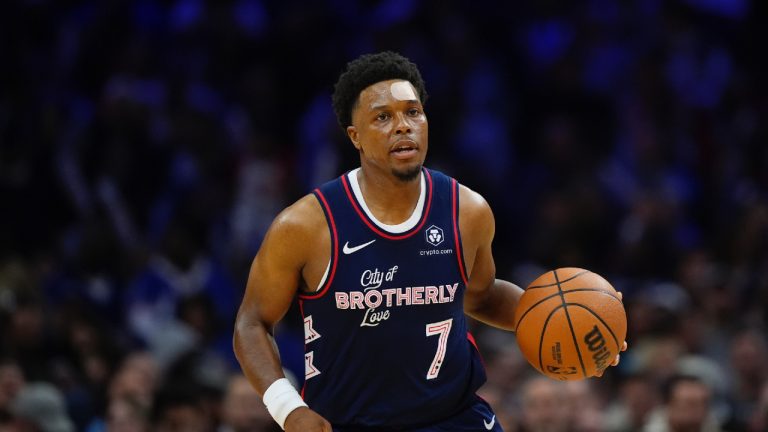 Philadelphia 76ers' Kyle Lowry plays during an NBA basketball game, Thursday, Feb. 22, 2024, in Philadelphia. (Matt Slocum/AP)